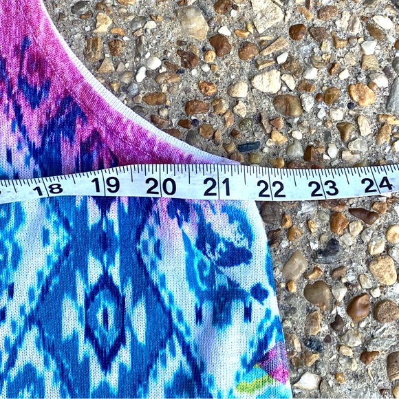 Chico's Ikat Sleeveless Light Knit Abstract  Tank Size XL 3 - Picture 4 of 7